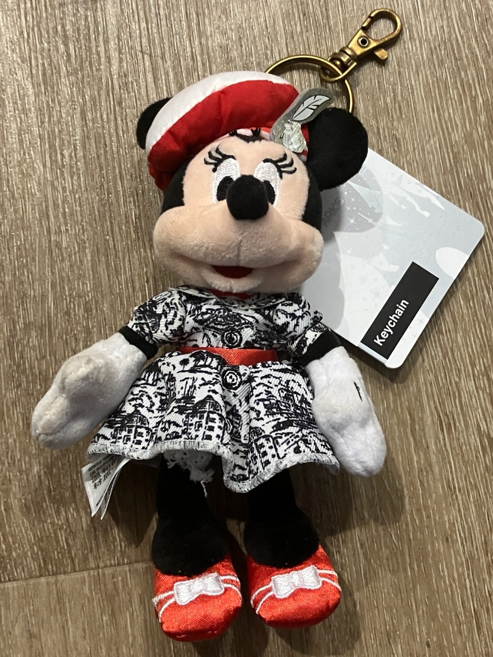 Disney Parks Riviera Resort Minnie Mouse Plush Keychain Bag Charm WDW Gift New